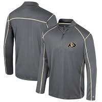 Men's Colosseum Black Colorado Buffaloes Cameron Quarter-Zip Windshirt