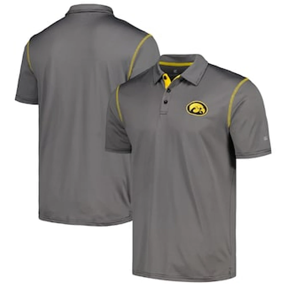 Men's Colosseum  Black Iowa Hawkeyes Cameron Polo