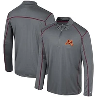 Men's Colosseum Black Minnesota Golden Gophers Cameron Quarter-Zip Windshirt