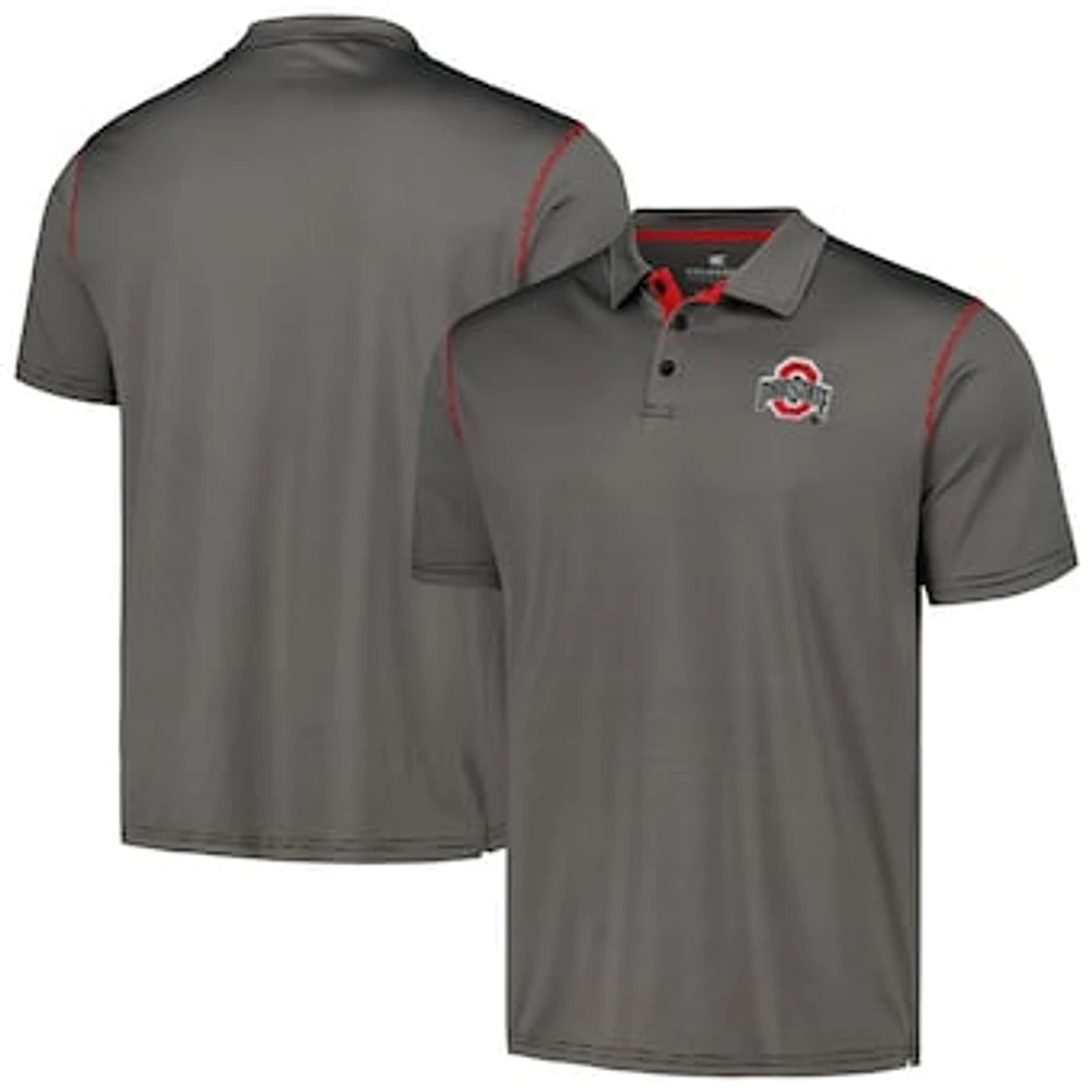 Men's Colosseum  Gray Ohio State Buckeyes Cameron Polo