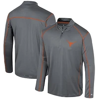 Men's Colosseum Black Texas Longhorns Cameron Quarter-Zip Windshirt