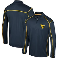 Men's Colosseum Navy West Virginia Mountaineers Cameron Quarter-Zip Windshirt