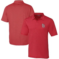 Men's Cutter & Buck  Red St. Louis Cardinals Forge Pencil Stripe Stretch Polo