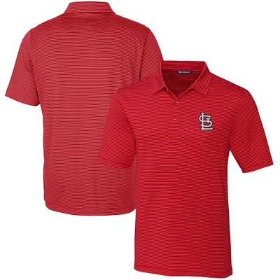 Men's Cutter & Buck  Red St. Louis Cardinals Forge Pencil Stripe Stretch Polo