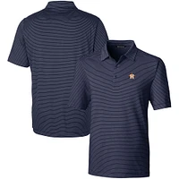 Men's Cutter & Buck  Navy Houston Astros Forge Pencil Stripe Stretch Polo