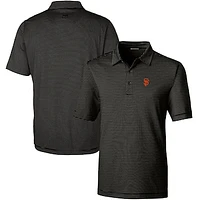 Men's Cutter & Buck  Black San Francisco Giants Forge Pencil Stripe Stretch Polo