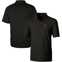 Men's Cutter & Buck  Black San Francisco Giants Forge Pencil Stripe Stretch Polo