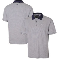 Men's Cutter & Buck  Navy New York Yankees Forge Tonal Stripe Stretch Polo
