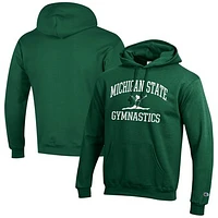 Men's Champion Michigan State Spartans Gymnastics Icon Powerblend Pullover Hoodie