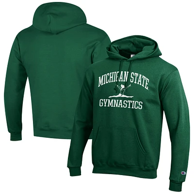 Men's Champion Michigan State Spartans Gymnastics Icon Powerblend Pullover Hoodie
