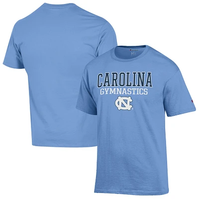 Men's Champion  Carolina Blue North Tar Heels Gymnastics Stack T-Shirt