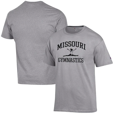 Men's Champion  Gray Missouri Tigers Gymnastics Icon T-Shirt
