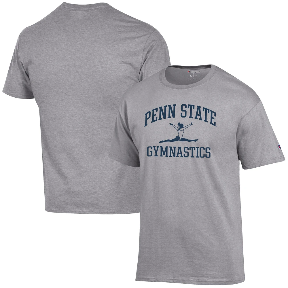 Men's Champion Gray Penn State Nittany Lions Gymnastics Icon T-Shirt