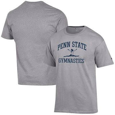 Men's Champion  Gray Penn State Nittany Lions Gymnastics Icon T-Shirt