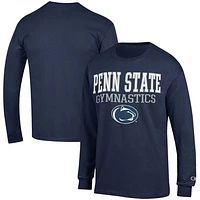 Men's Champion  Navy Penn State Nittany Lions Gymnastics Stack Long Sleeve T-Shirt