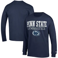 Men's Champion  Navy Penn State Nittany Lions Gymnastics Stack Long Sleeve T-Shirt