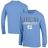 Men's Champion  Carolina Blue North Tar Heels Gymnastics Stack Long Sleeve T-Shirt