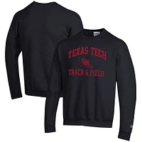 Men's Champion Texas Tech Red Raiders Track & Field Icon Powerblend Pullover Sweatshirt
