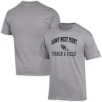 Men's Champion  Gray Army Black Knights Track & Field Icon T-Shirt