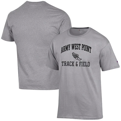 Men's Champion  Gray Army Black Knights Track & Field Icon T-Shirt