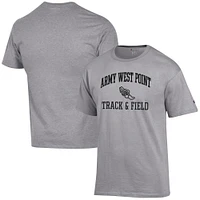 Men's Champion  Gray Army Black Knights Track & Field Icon T-Shirt
