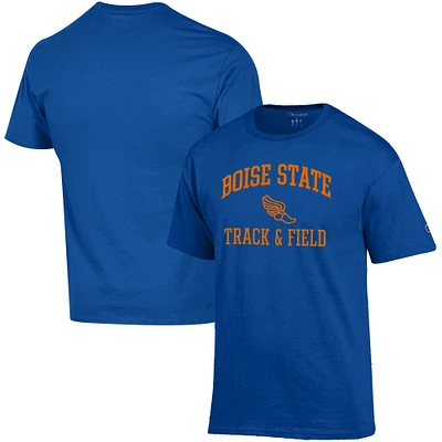 Men's Champion  Royal Boise State Broncos Track & Field Icon T-Shirt