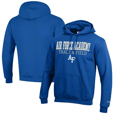Men's Champion  Royal Air Force Falcons Track & Field Stack Powerblend Pullover Hoodie