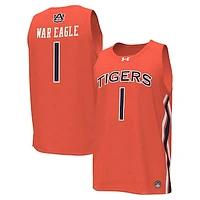 Youth Under Armour #1 Orange Auburn Tigers Replica Basketball Jersey