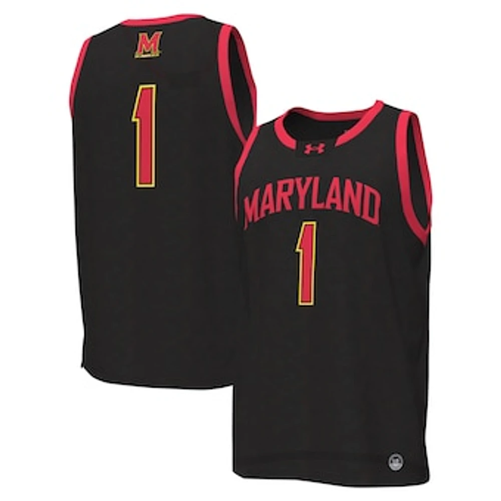 Men's Under Armour #1 Maryland Terrapins Replica Basketball Jersey