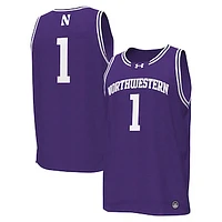 Men's Under Armour #1 Purple Northwestern Wildcats Replica Basketball Jersey