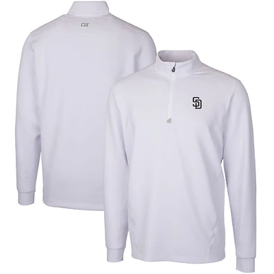 Men's Cutter & Buck San Diego Padres Traverse Stretch Quarter-Zip Pullover Top