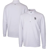 Men's Cutter & Buck San Diego Padres Traverse Stretch Quarter-Zip Pullover Top