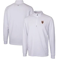 Men's Cutter & Buck New York Mets Traverse Stretch Quarter-Zip Pullover Top