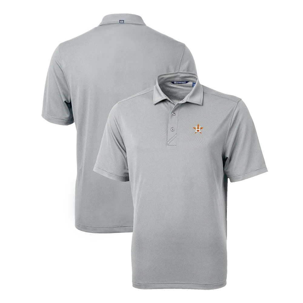 Men's Cutter & Buck  Gray Houston Astros Virtue Eco Pique Recycled Polo