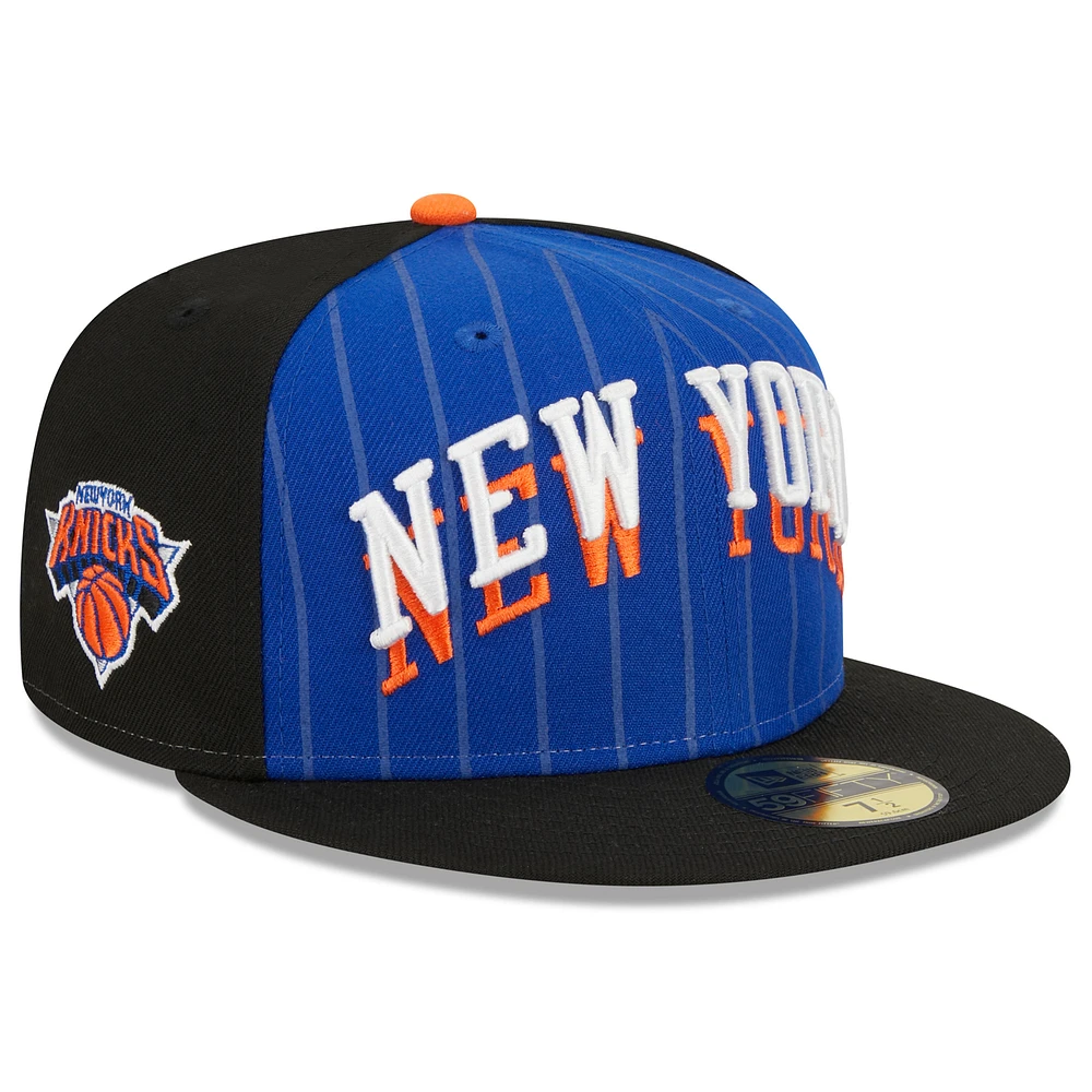 Men's New Era  Blue/Black New York Knicks 2023/24 City Edition 59FIFTY Fitted Hat