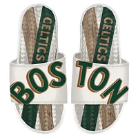 Men's ISlide  White Boston Celtics 2023/24 City Edition Gel Slide Sandals