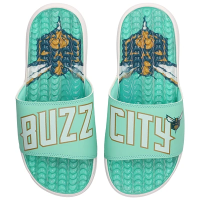 Men's ISlide  White Charlotte Hornets 2023/24 City Edition Gel Slide Sandals