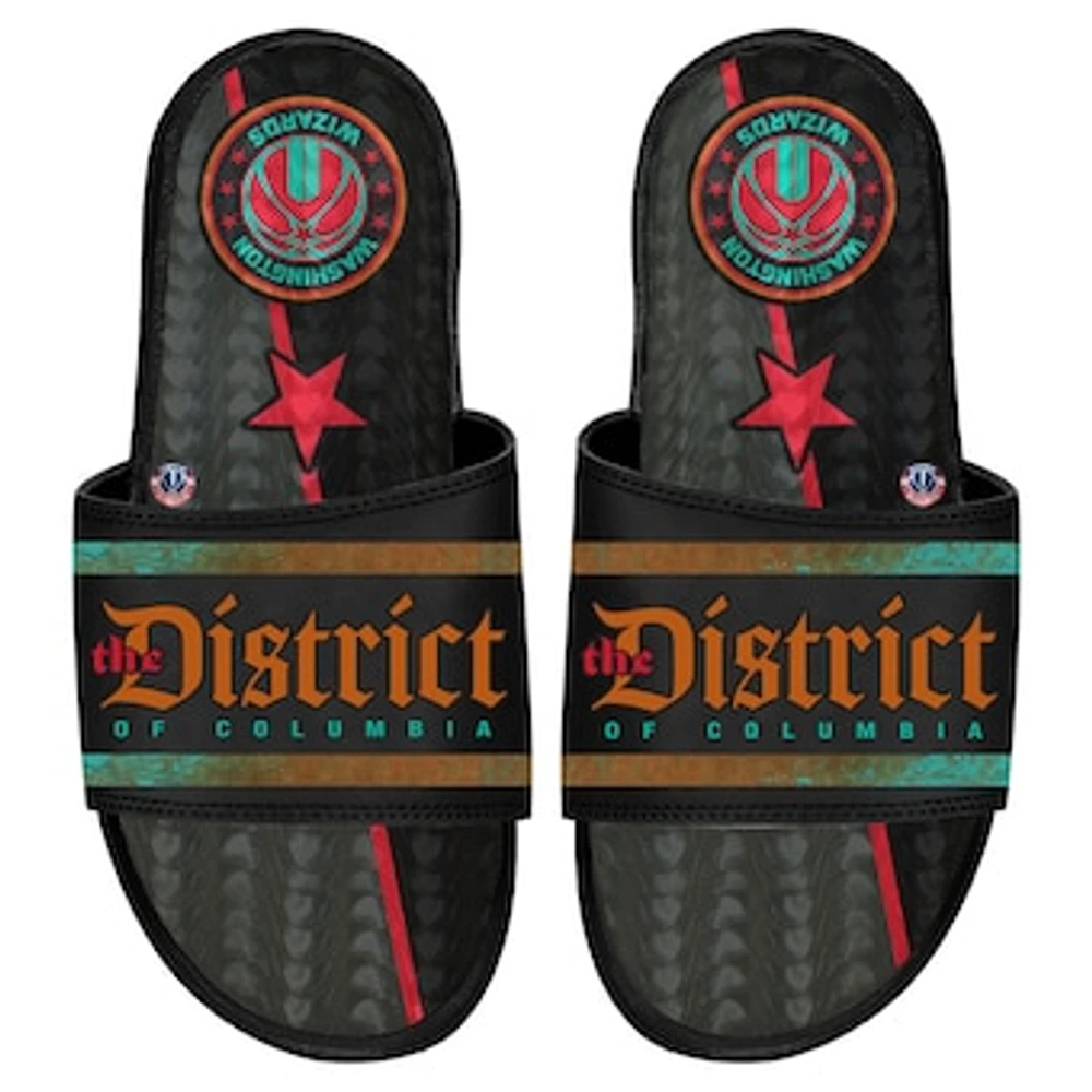 Men's ISlide  Black Washington Wizards 2023/24 City Edition Gel Slide Sandals