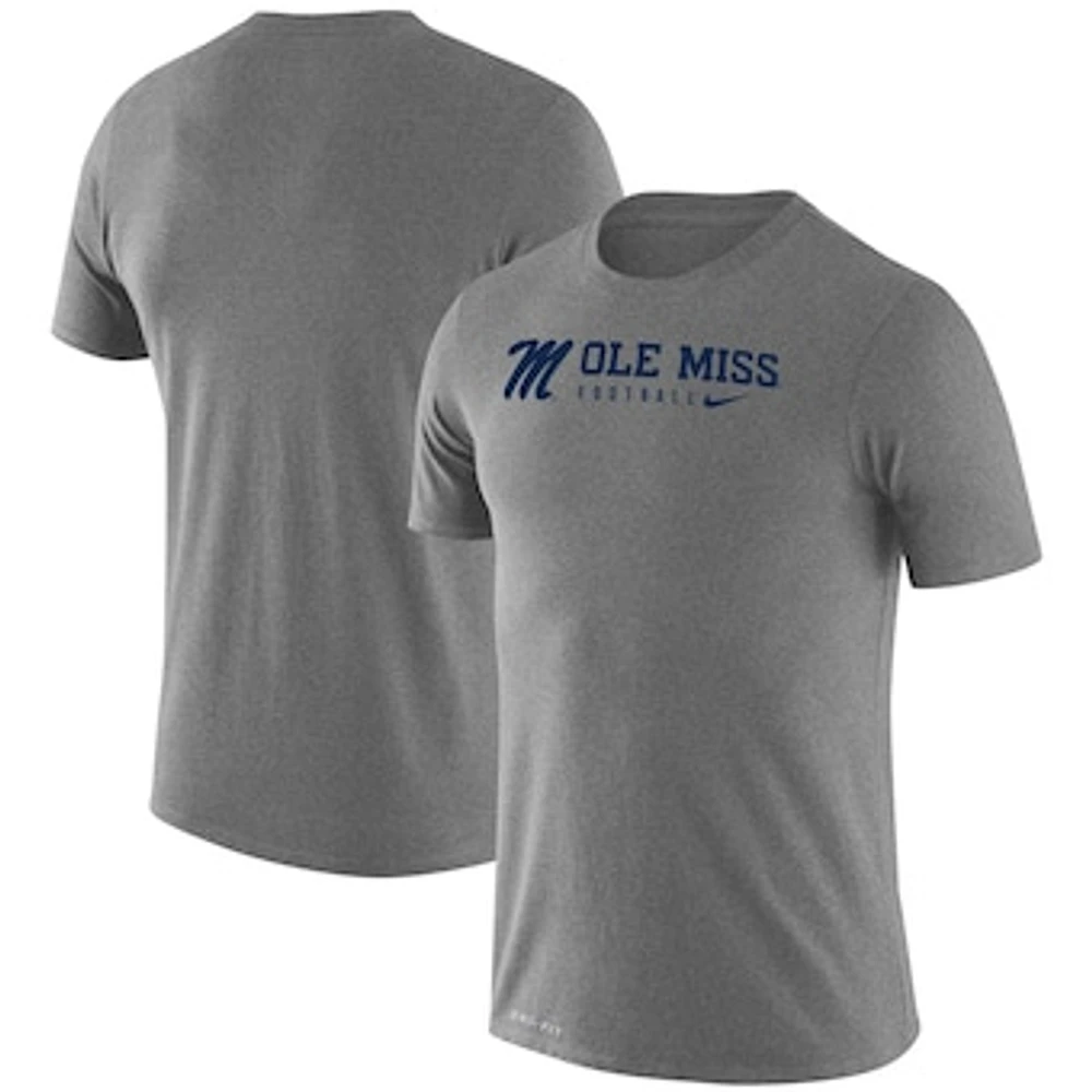 Men's Nike Heather Gray Ole Miss Rebels Changeover Legend T-Shirt