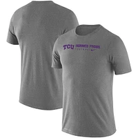 Men's Nike Heather Gray TCU Horned Frogs Changeover Legend T-Shirt