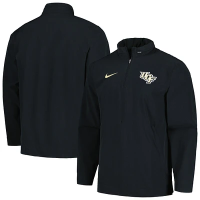 Men's Nike Black UCF Knights 2023 Coach Hoodie Half-Zip Jacket