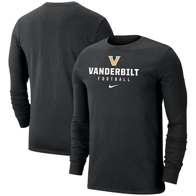 Men's Nike Black Vanderbilt Commodores Long Sleeve T-Shirt