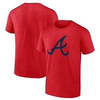 Men's Red Atlanta Braves Official Team Logo T-Shirt
