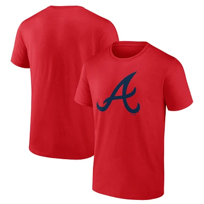 Men's Red Atlanta Braves Official Team Logo T-Shirt