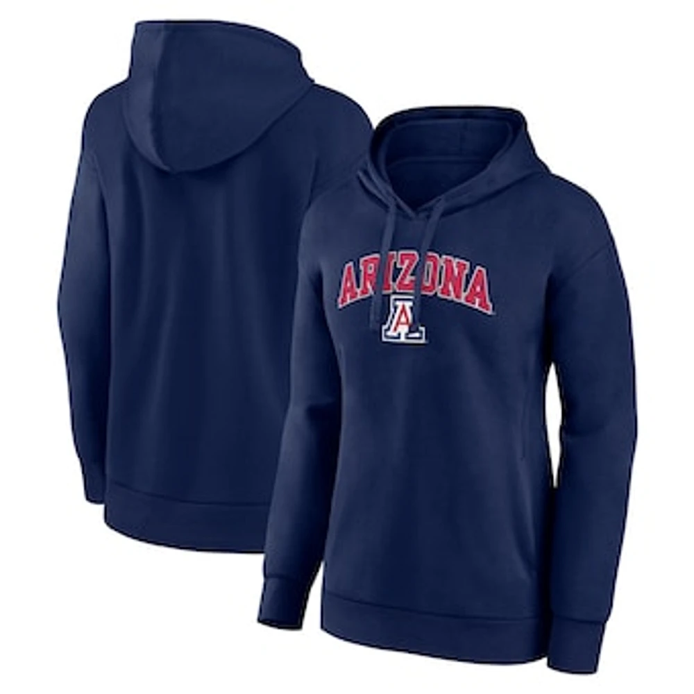 Women's Fanatics Navy Arizona Wildcats Evergreen Campus Pullover Hoodie