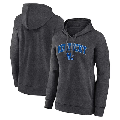 Women's Fanatics Heather Charcoal Kentucky Wildcats Evergreen Campus Pullover Hoodie