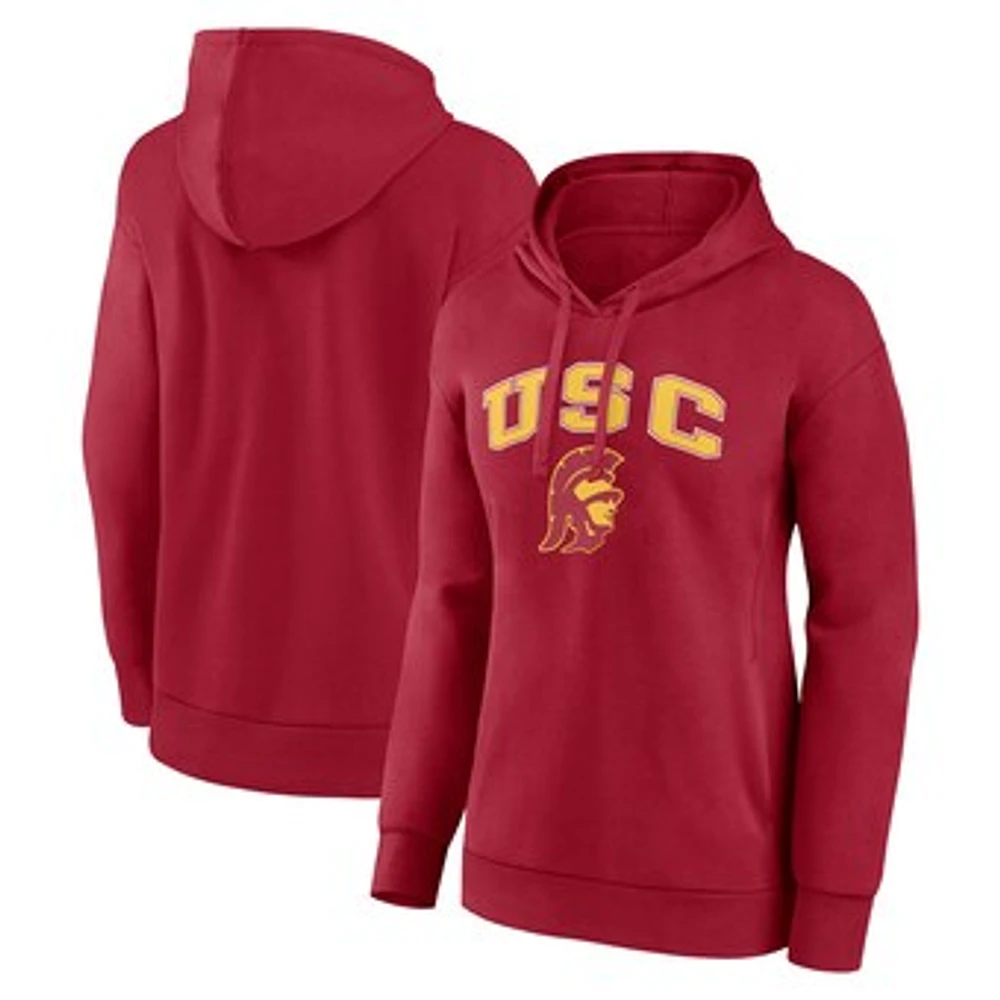 Women's Fanatics Cardinal USC Trojans Evergreen Campus Pullover Hoodie