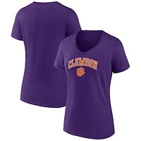 Women's Fanatics Clemson Tigers Evergreen Campus V-Neck T-Shirt