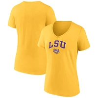 Women's Fanatics Gold LSU Tigers Evergreen Campus V-Neck T-Shirt