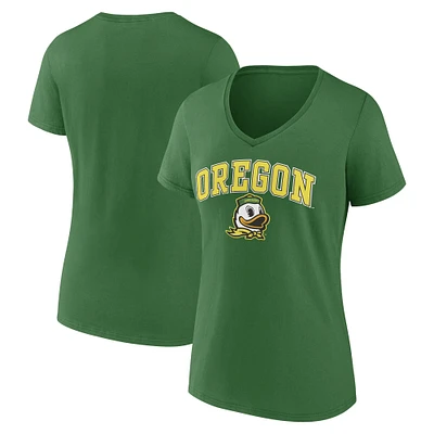 Women's Fanatics Green Oregon Ducks Evergreen Campus V-Neck T-Shirt